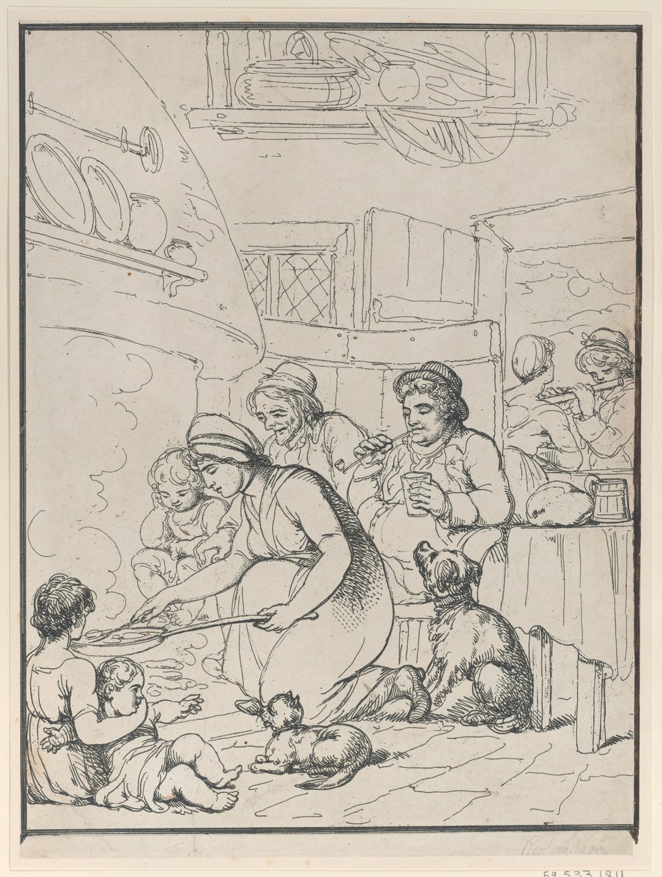 Stugbor, med eldstad, 1799. av Henri Merke