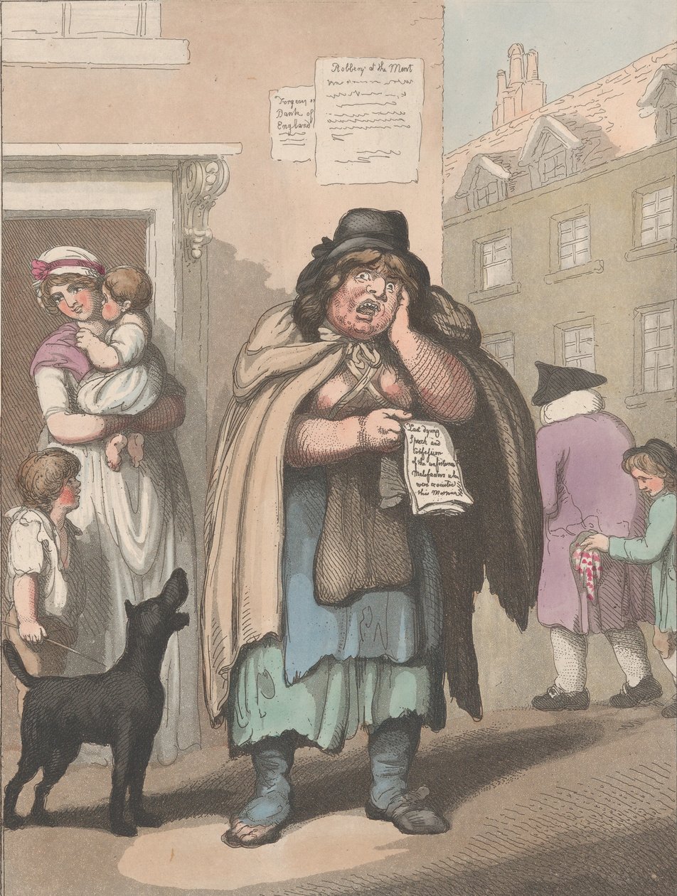 Cries of London, nr 3: Last Dying Speech and Confession, 20 februari 1799. av Henri Merke