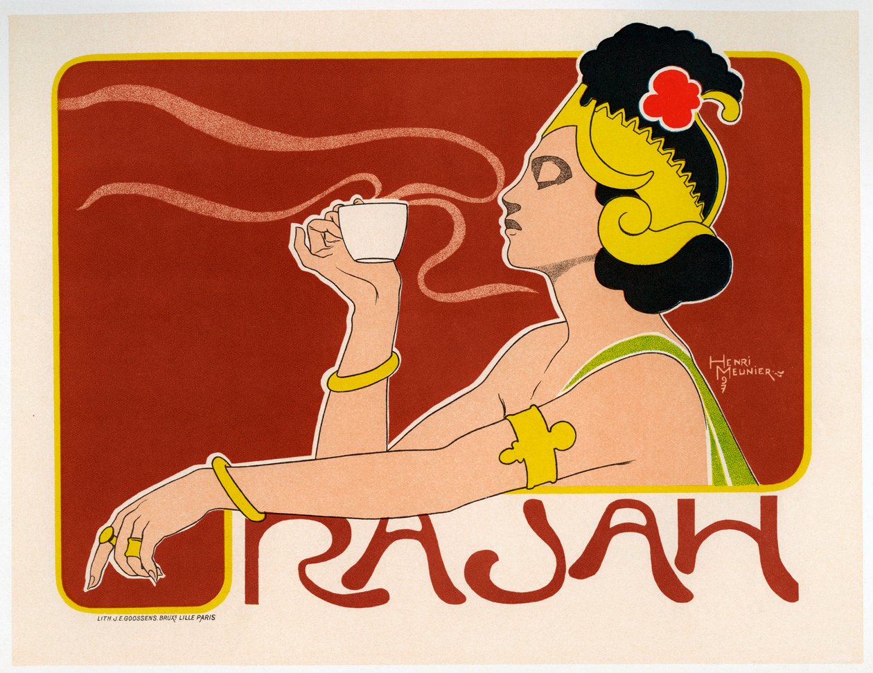 Rajah kaffeaffisch, 1897 av Henri Meunier