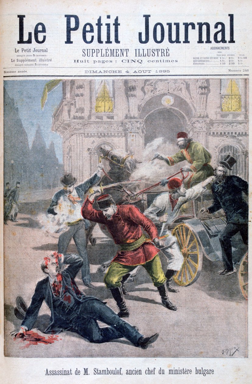 Mordet på Stefan Stambolov, Sofia, Bulgarien, 1895 av Henri Meyer