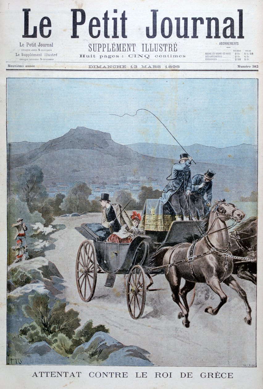 Angreppsförsök på kungen av Grekland, 1898 av Henri Meyer