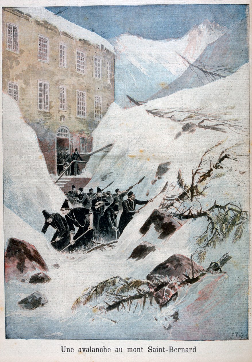 Lavin vid Mont Saint-Bernard, Schweiz, 1897 av Henri Meyer
