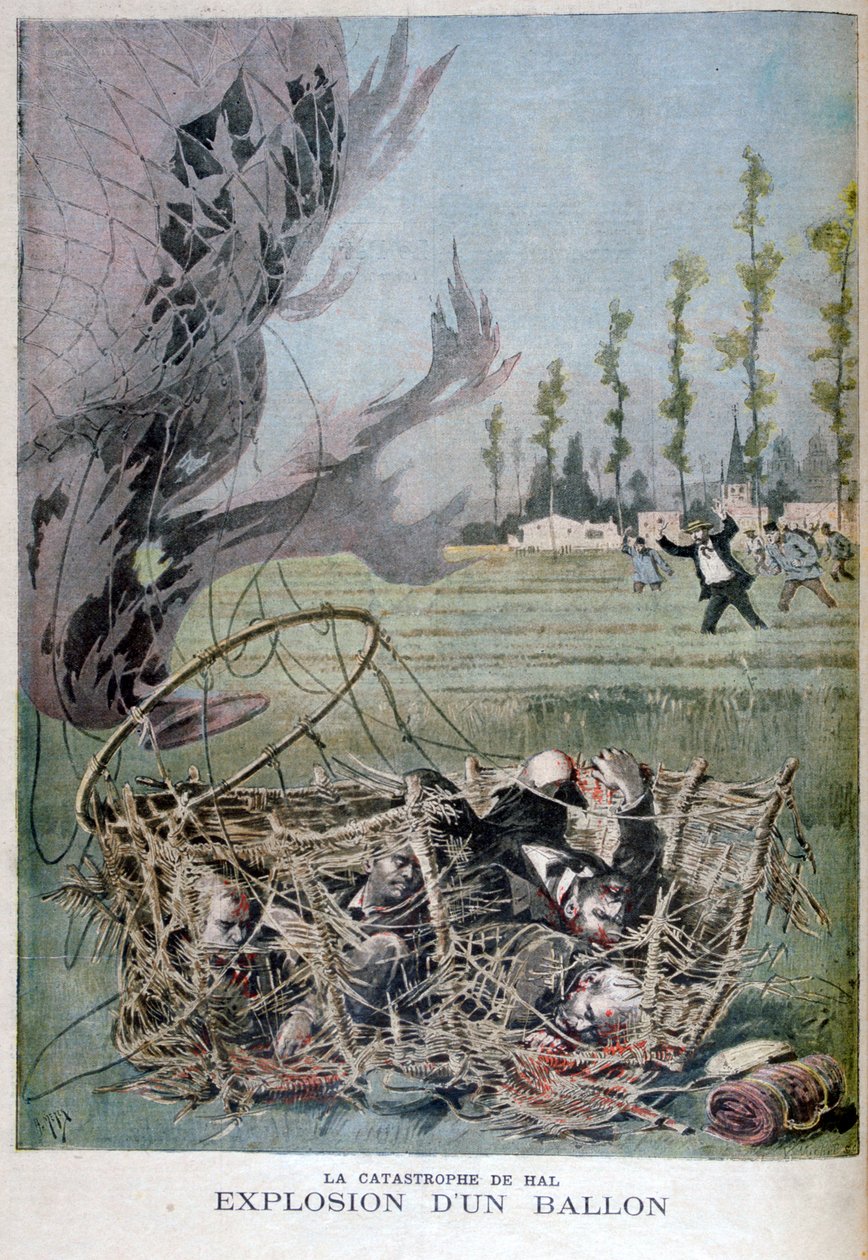 Ballongexplosion i Hal, Belgien, 1895. av Henri Meyer