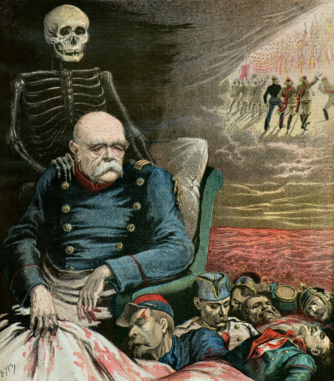 Karikatyrporträtt av Otto von Bismarck av Henri Meyer