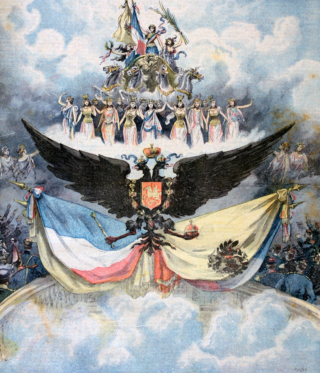 Firande på Operan i Paris för att hedra den fransk-ryska dubbla alliansen, 1893 av Henri Meyer