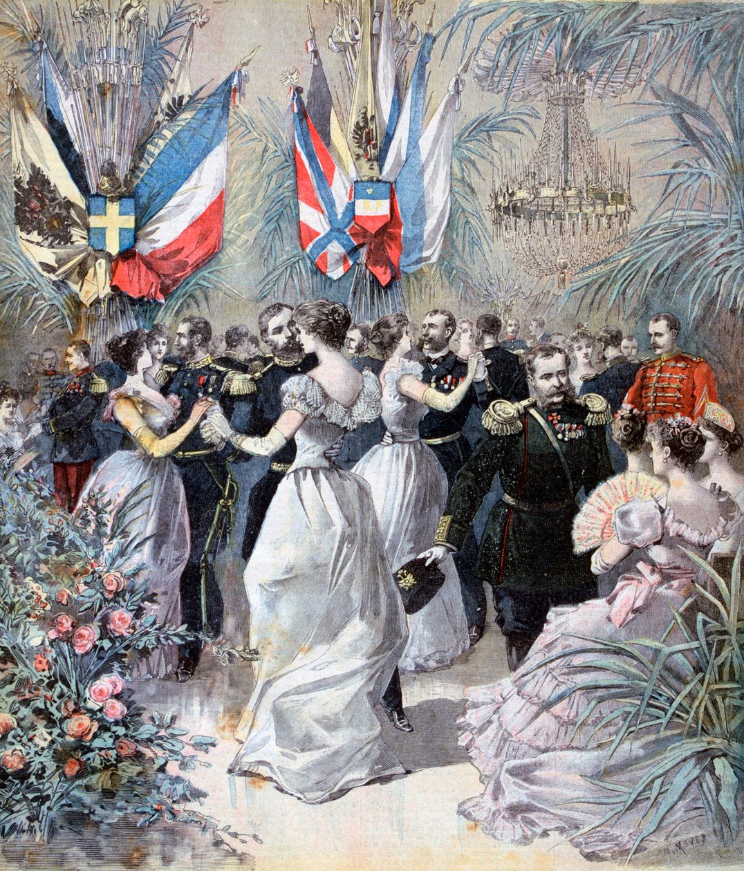 Firande för att hedra den ryska flottans besök i Toulon, 1893 av Henri Meyer