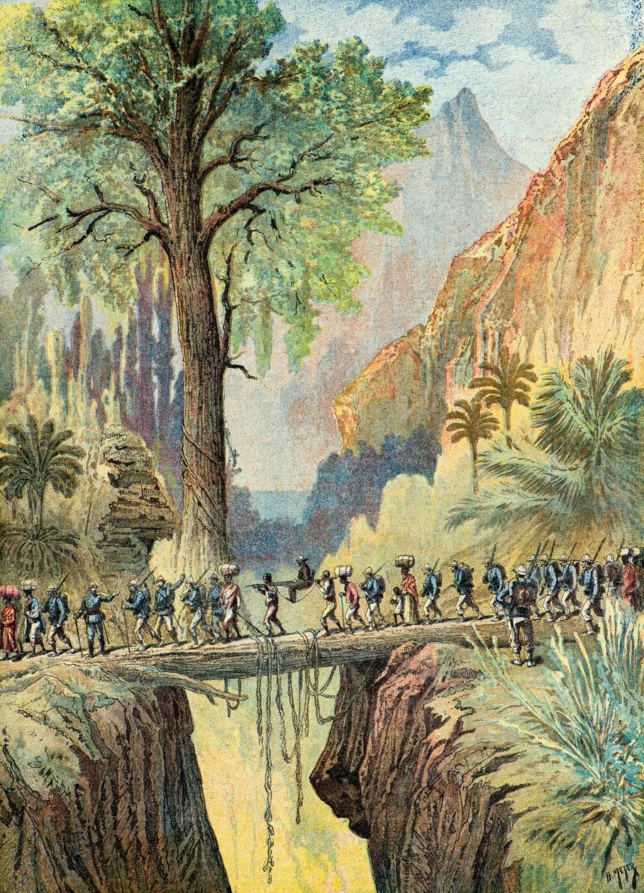 Charles Le Myre de Vilers och de franska kolonisatörerna,1895 (Illustration) av Henri Meyer