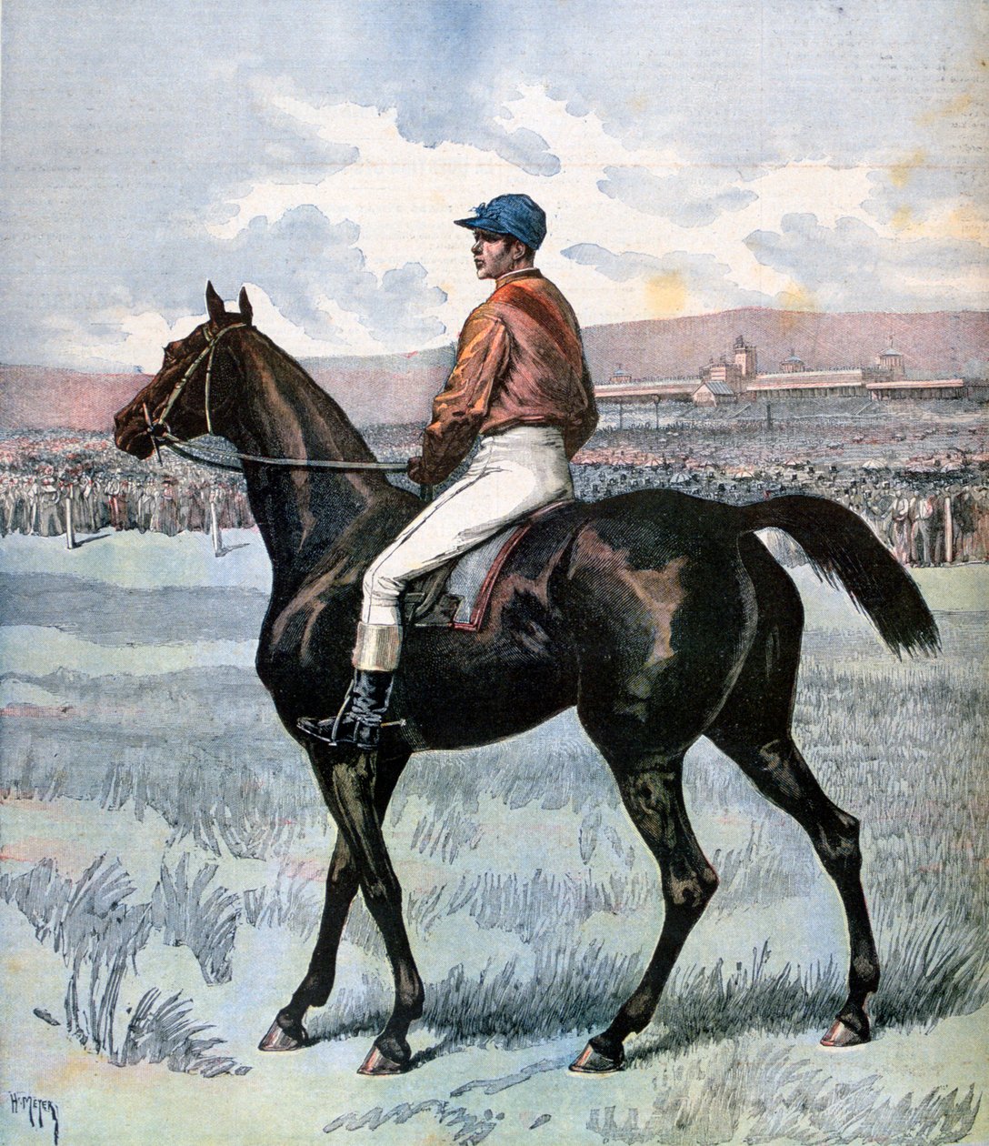 Clamart, vinnare av Grand Prix de Paris, ägd av Edmond Blanc, 1892 av Henri Meyer