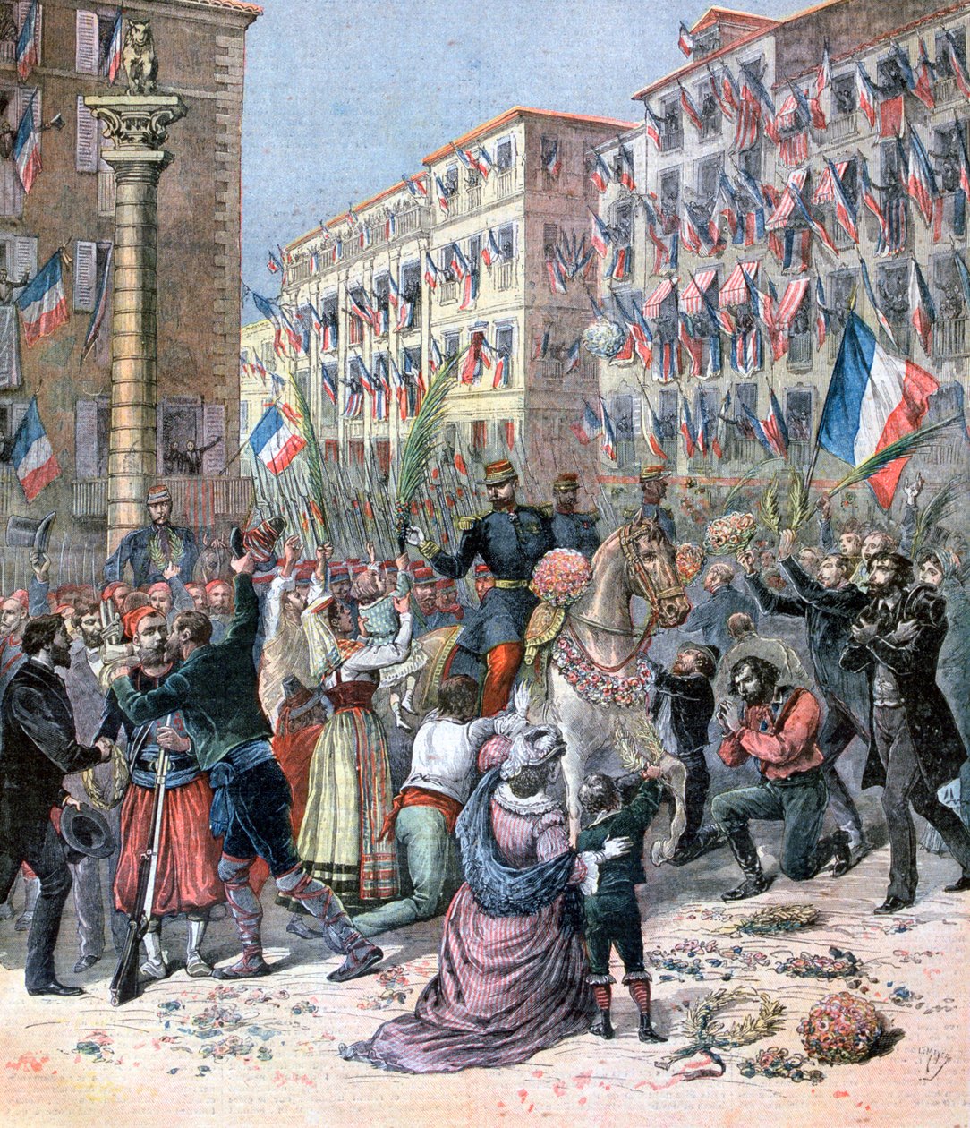Fransmännens intåg i Milano, 8 juni 1859, 1893 av Henri Meyer