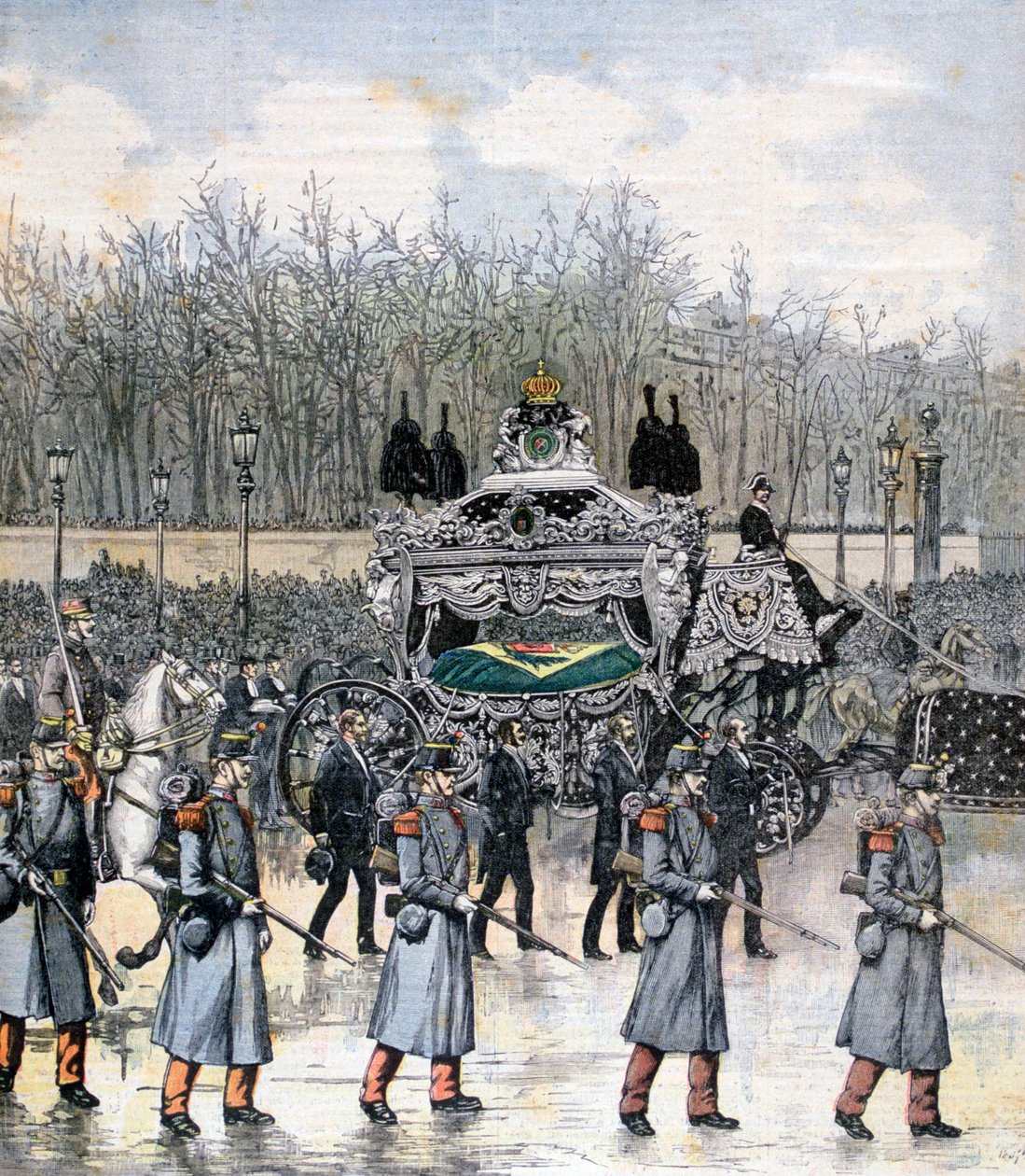 Brasiliens kejsares begravning 1891 av Henri Meyer
