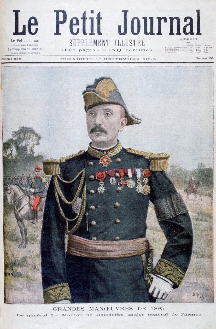 General Raoul le Mouton de Boisdeffre, fransk soldat, 1895 av Henri Meyer