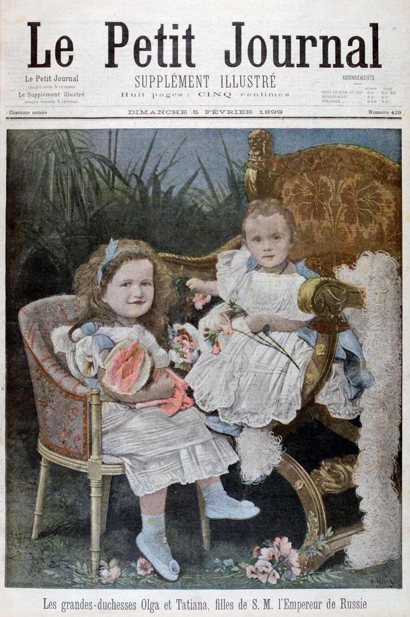 Storhertiginnorna Olga och Tatiana av Ryssland, 1899 av Henri Meyer