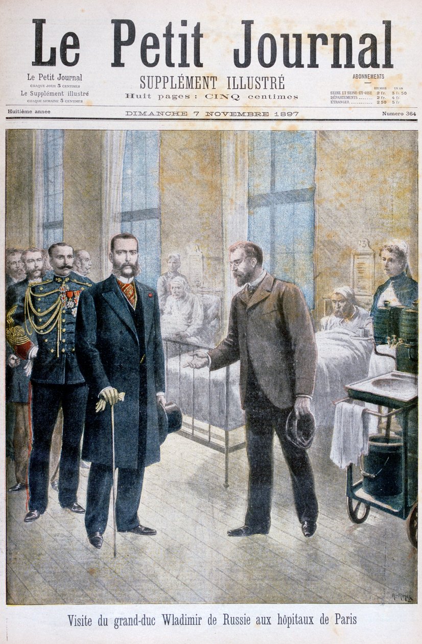 Storhertig Vladimir av Ryssland besöker ett sjukhus i Paris, 1897 av Henri Meyer