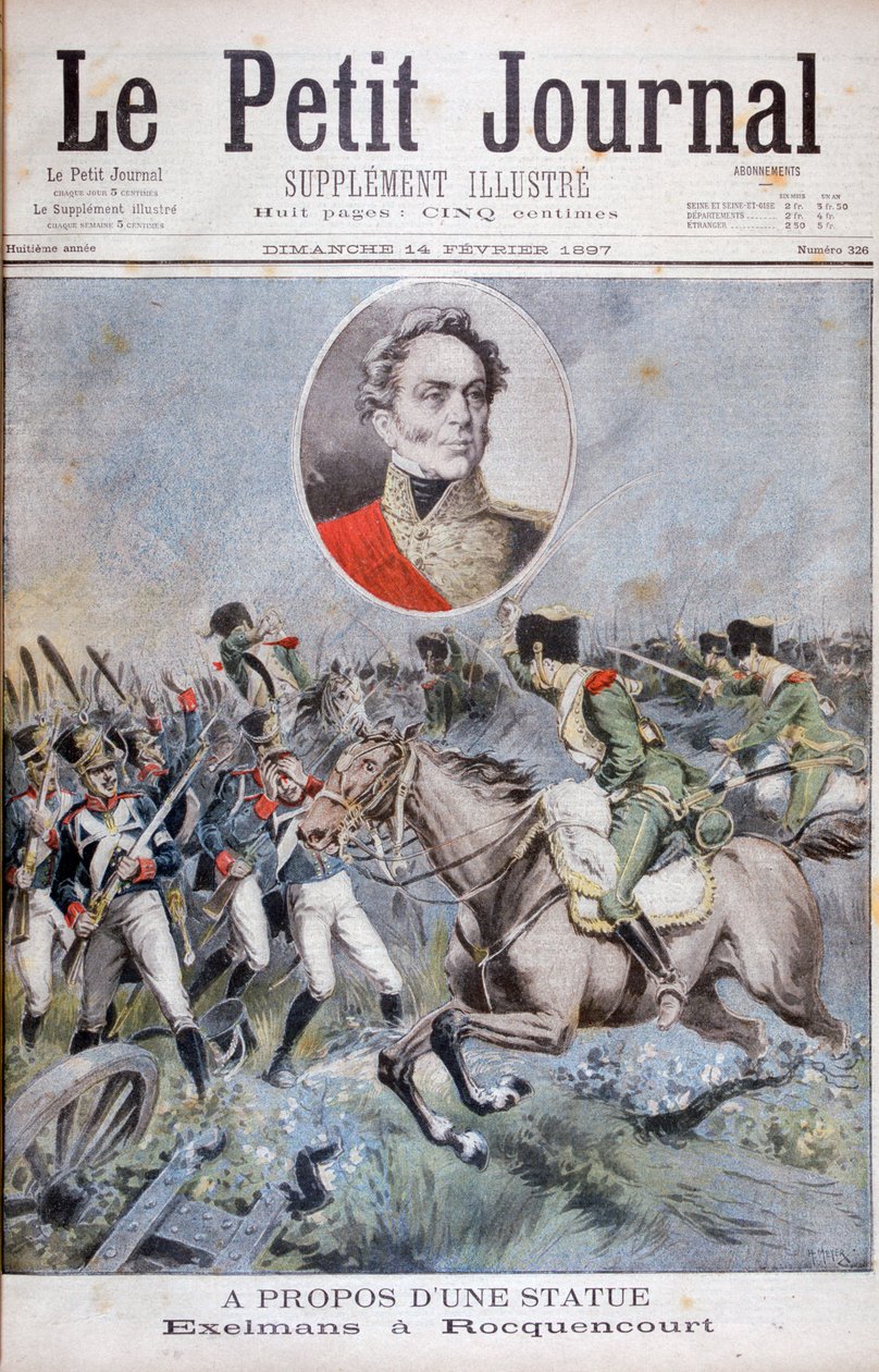 Isidore Exelmans franska soldat, slaget vid Rocquencourt, 1815 1897 av Henri Meyer