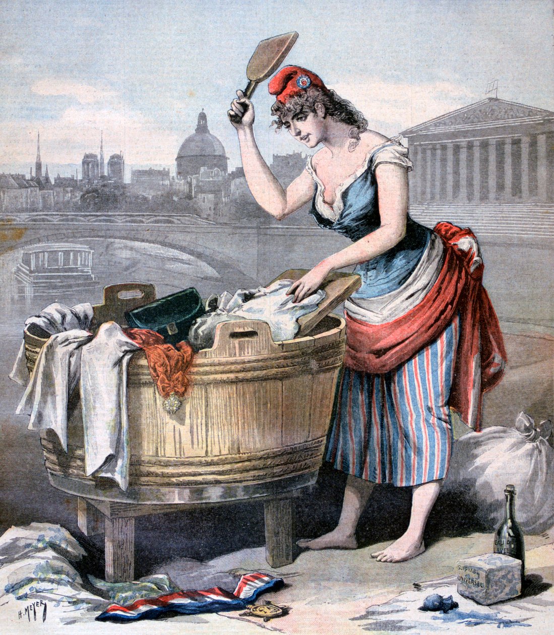 Marianne, tvättkvinnornas drottning, 1893 av Henri Meyer