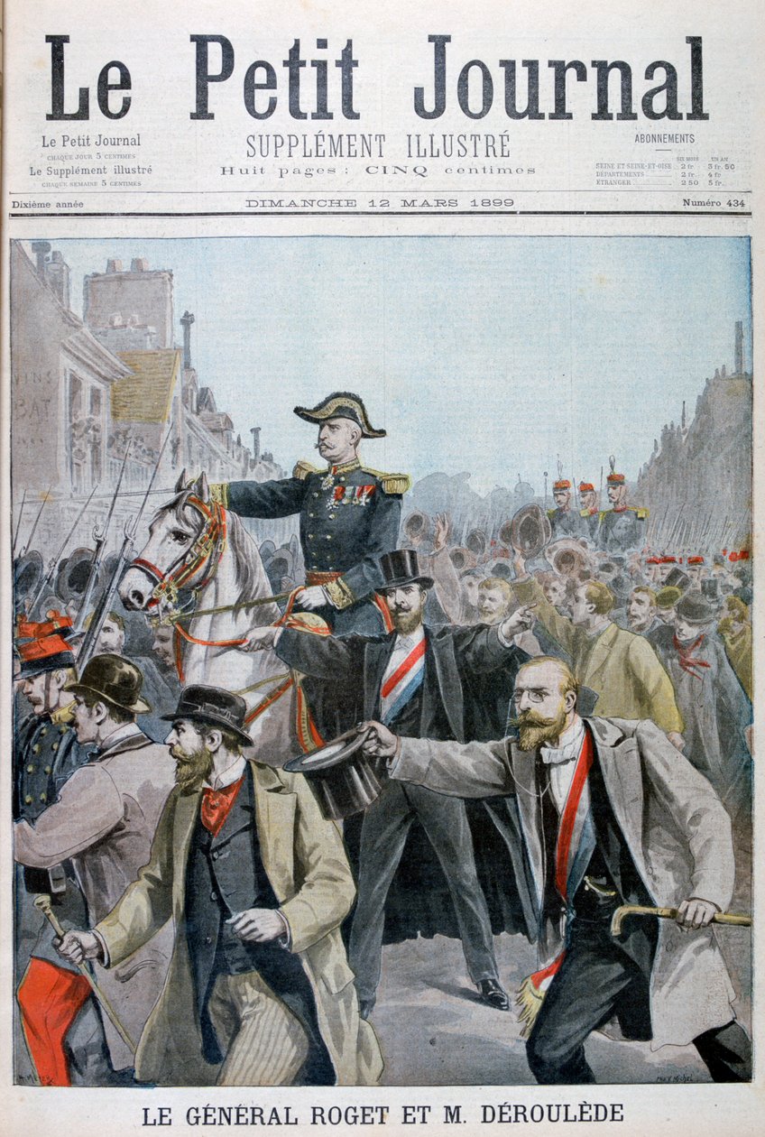 Paul Déroulède tar tag i General Rogets träns, Paris, 1899 av Henri Meyer
