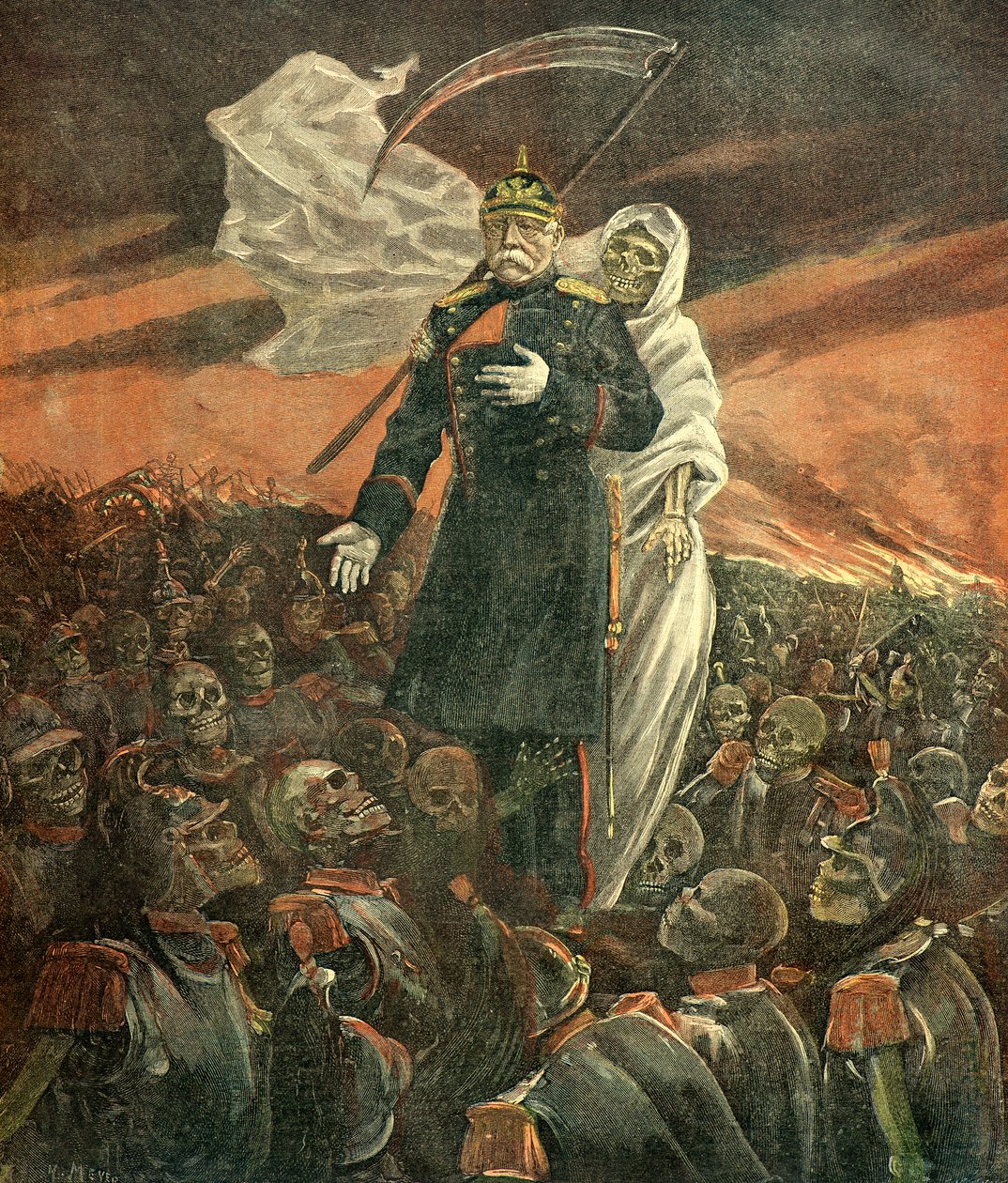 Porträtt av Bismarck av Henri Meyer