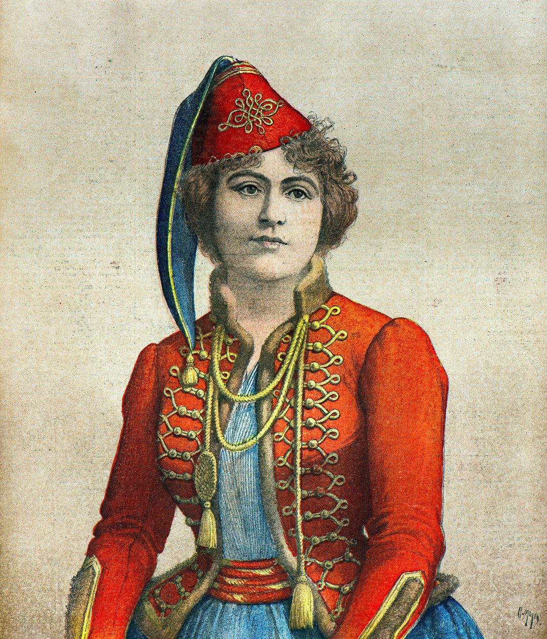 Porträtt av skådespelerskan Marie Delna av Henri Meyer