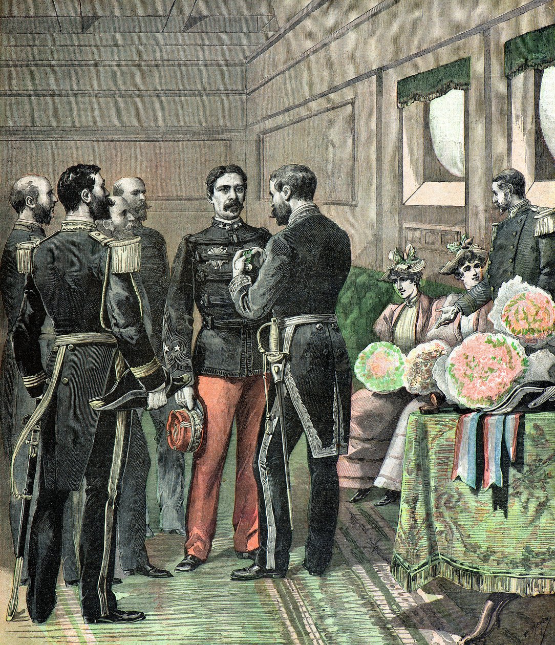 Överlämnande av Dahomey-medaljen av Henri Meyer
