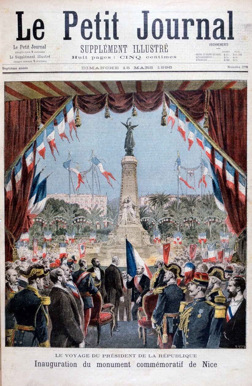 President Faure vid invigningsceremonin av ett monument i Nice, 1896 av Henri Meyer