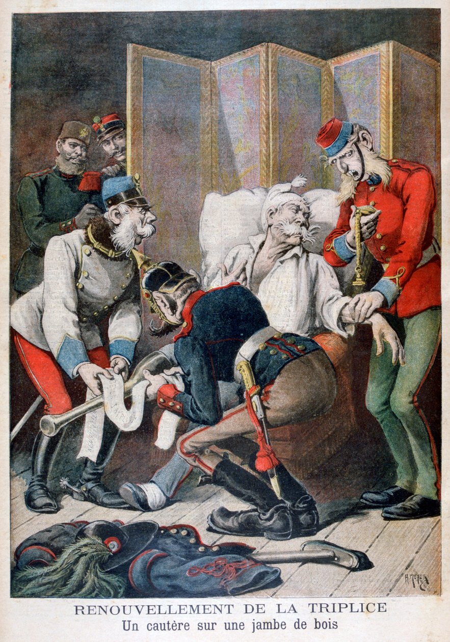 Förnyelse av trippelalliansen av Tyskland, Österrike och Italien, 1896 av Henri Meyer