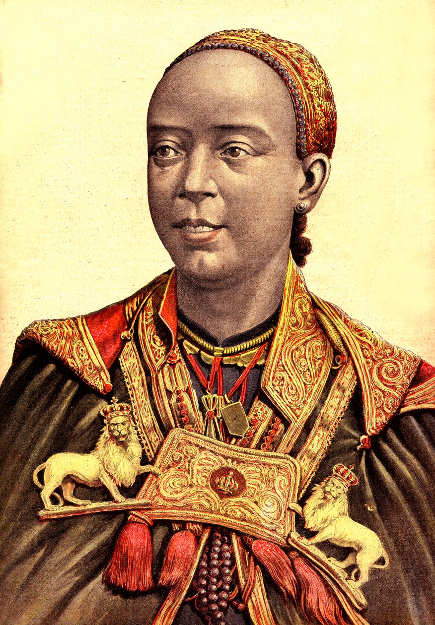 Taytou Bethel, kejsarinna gemål av Menelik II av Etiopien av Henri Meyer