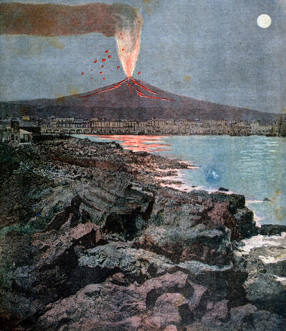 Etnas utbrott, Sicilien, 1892 av Henri Meyer