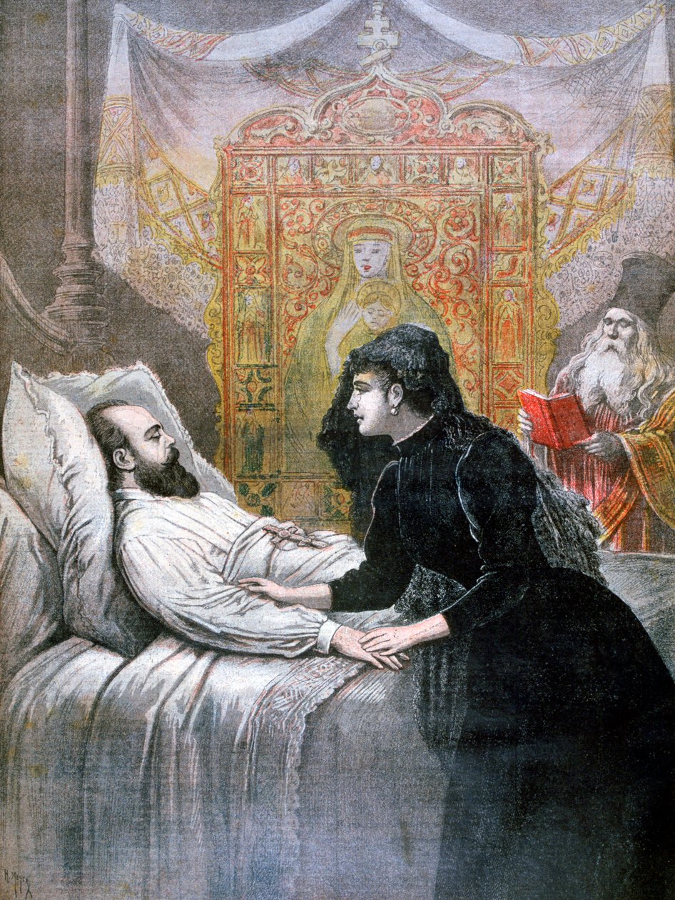 Tsar Alexander III av Ryssland död 1894 av Henri Meyer