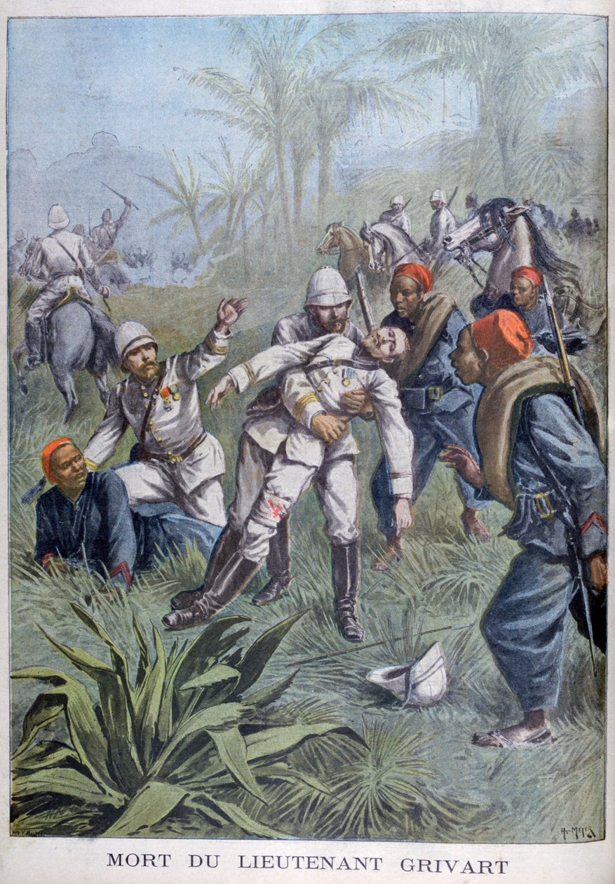 Löjtnant Grivarts död, Niger, 1899 av Henri Meyer