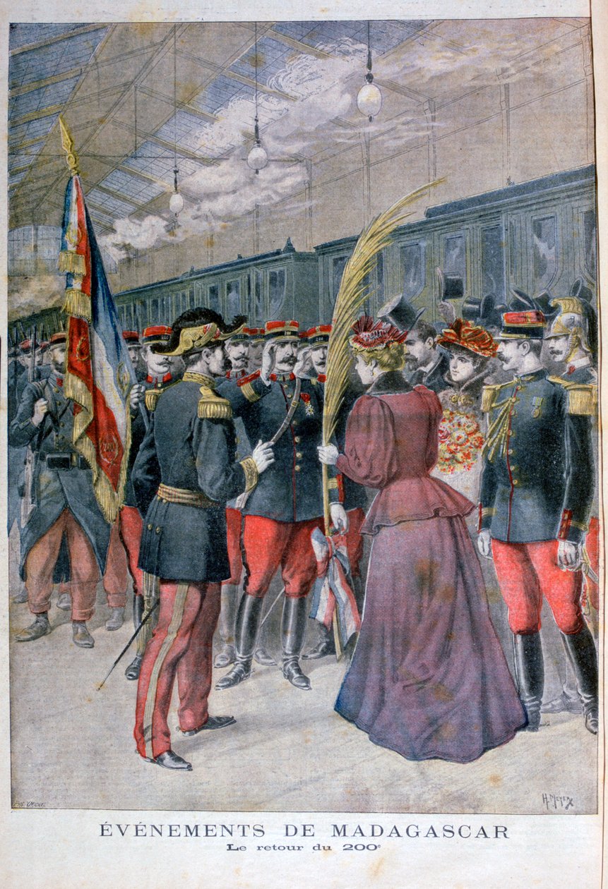 Återkomsten av 200-regementet från Madagaskar, 1896 av Henri Meyer
