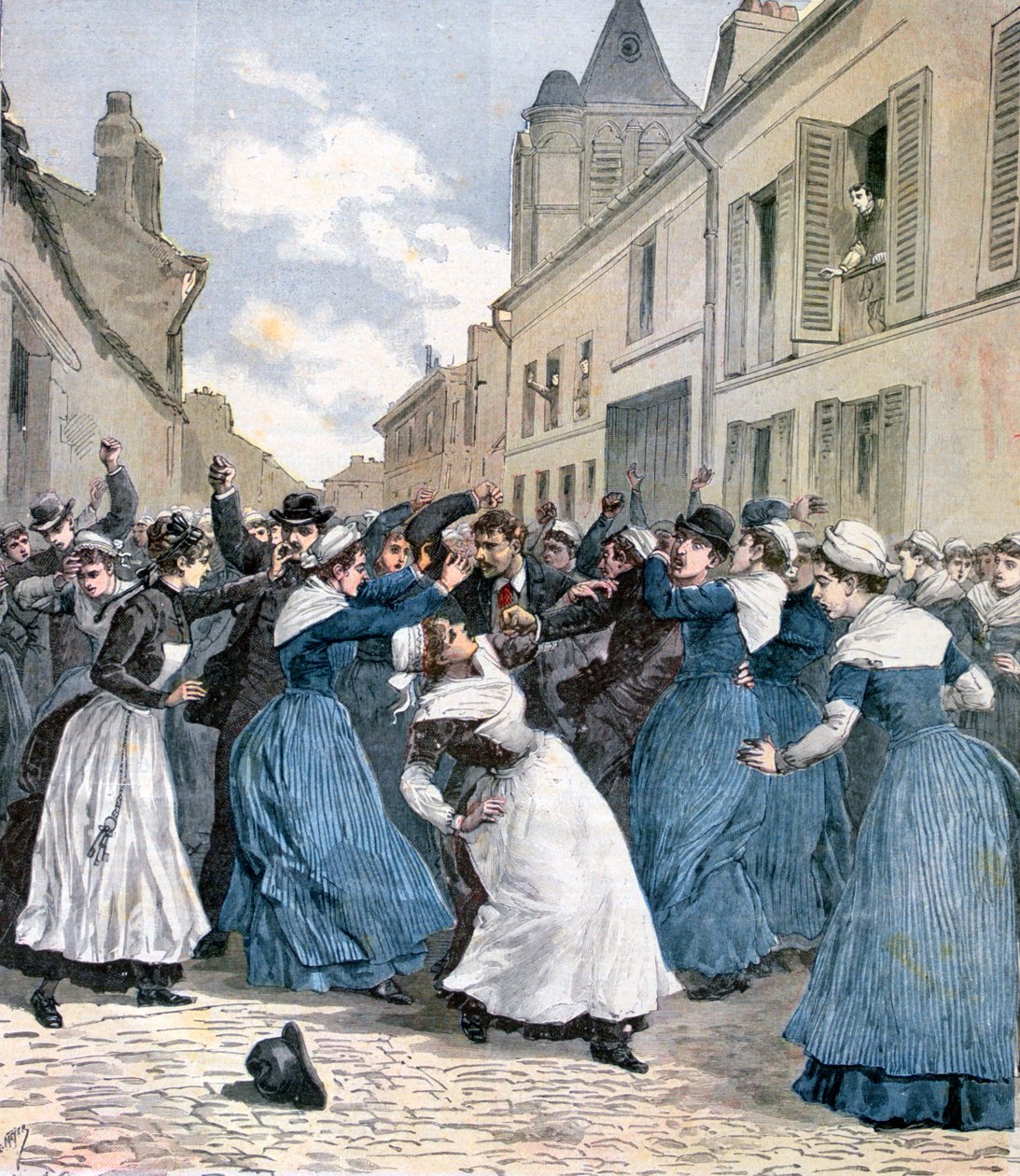 Borttagandet av de galna i Villejuif, Paris, 1891 av Henri Meyer