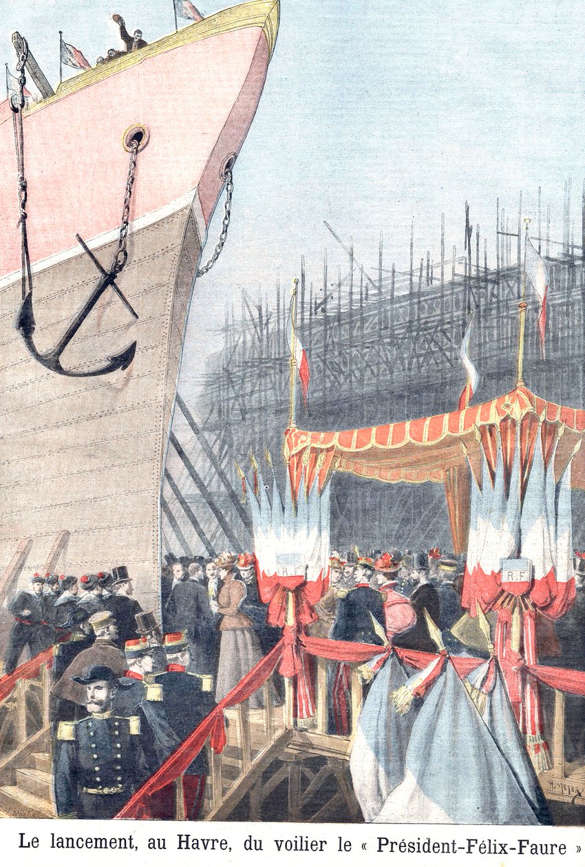 Avtäckning av segelbåten FelixFaure, Le Havre av Henri Meyer