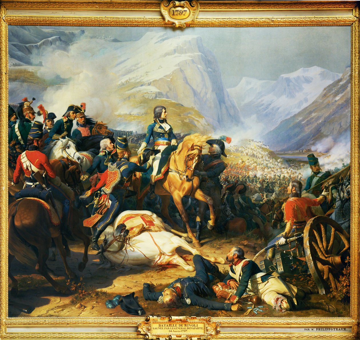 Slaget vid Rivoli vanns av kejsar Napoleon I den 14 januari... av Henri Philippoteaux