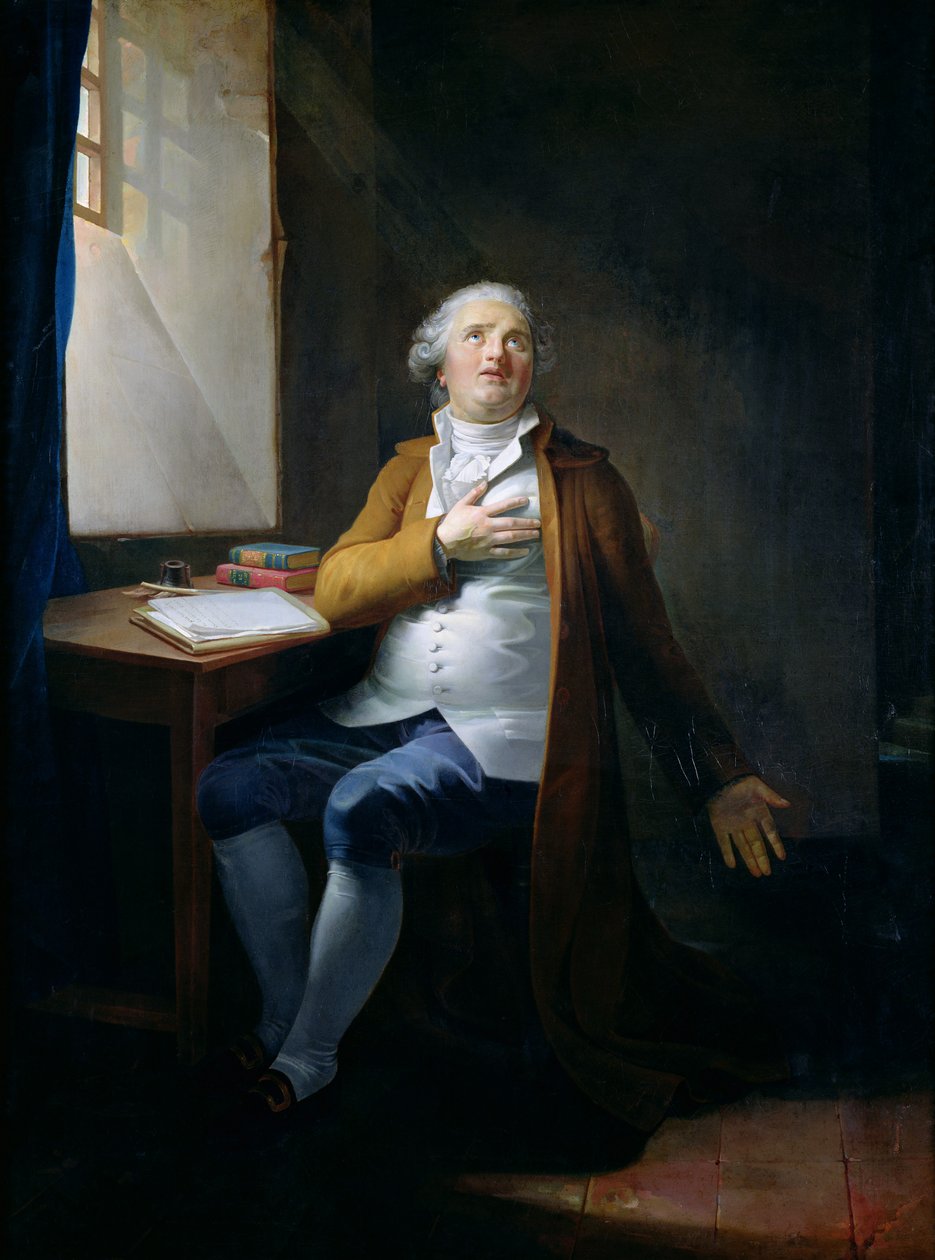 Ludvig XVI (1754-93) i templet, ca 1795 (olja på duk) av Henri Pierre Danloux