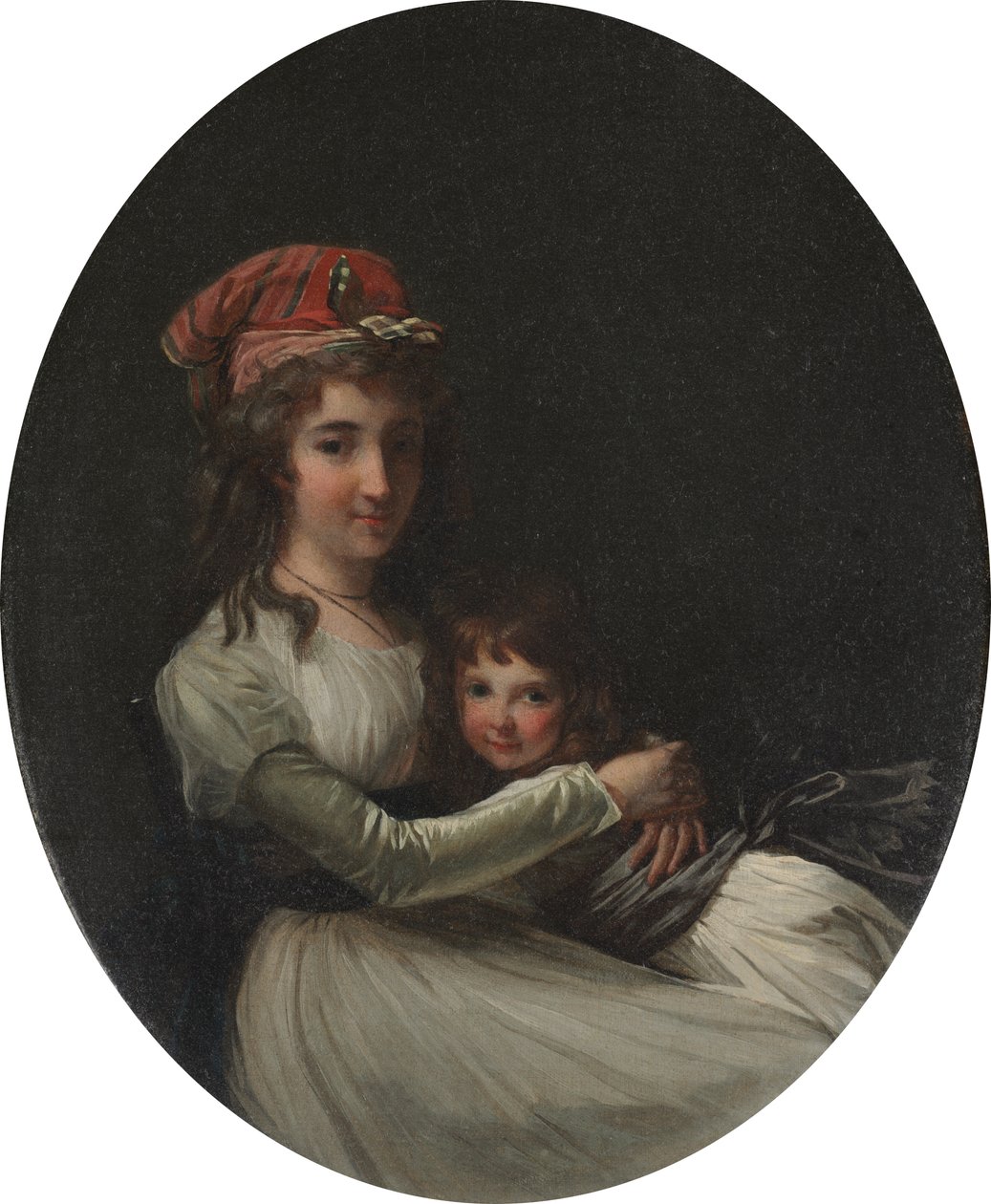 Porträtt av en mor och dotter, ca 1794-95 (olja på duk) av Henri Pierre Danloux