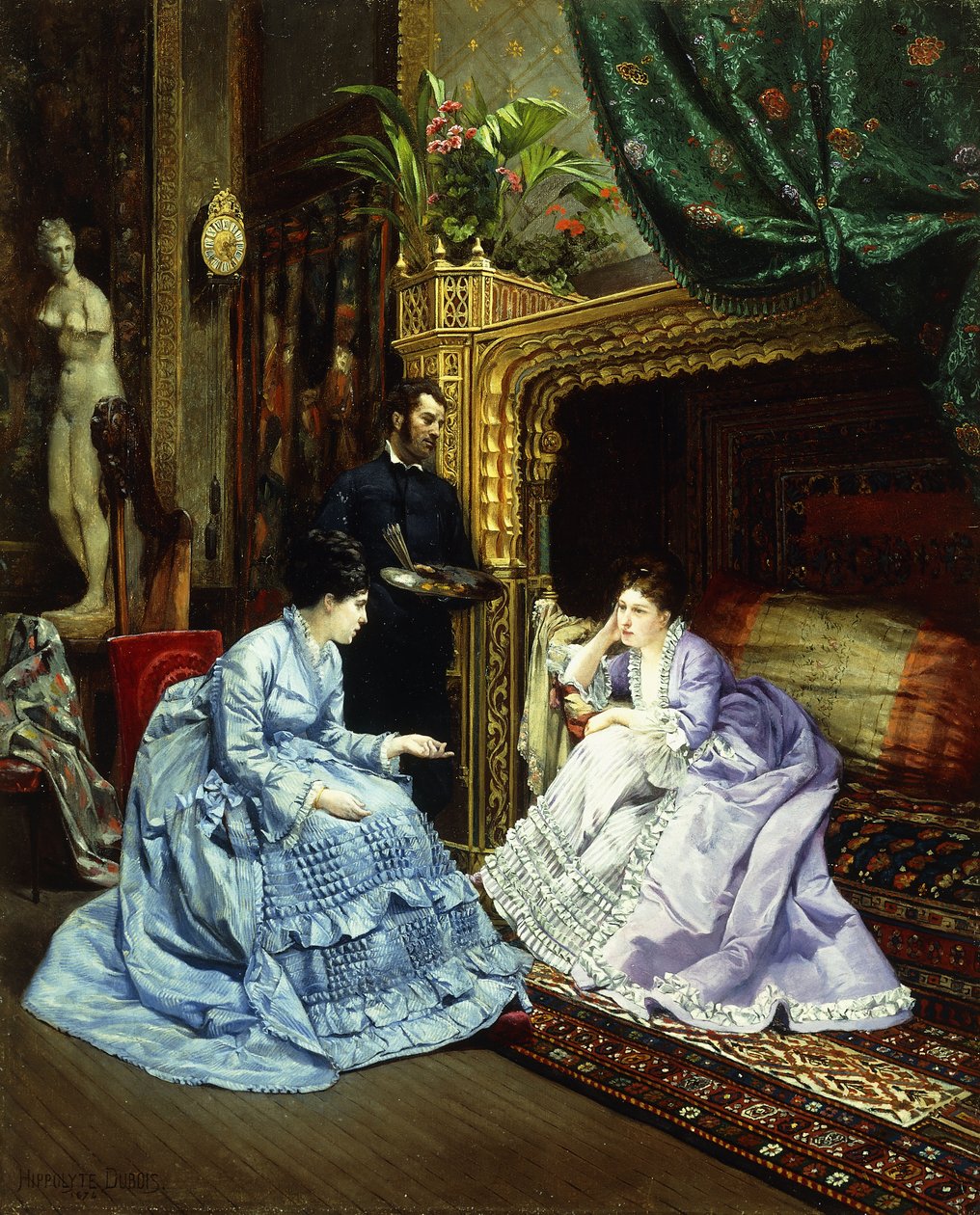 Konstnärens studio, 1874 av Henri Pierre Hippolyte Dubois