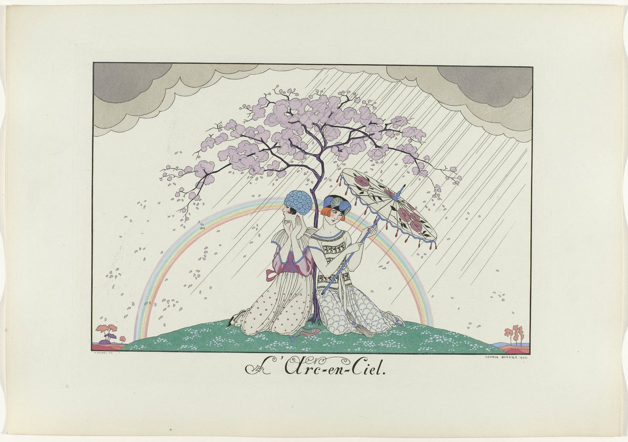 The Happiness of the Day eller Fashionable Graces: The Rainbow. (titel på objekt) The Happiness of the Day eller Fashionable Graces (serietitel) av Henri Reidel