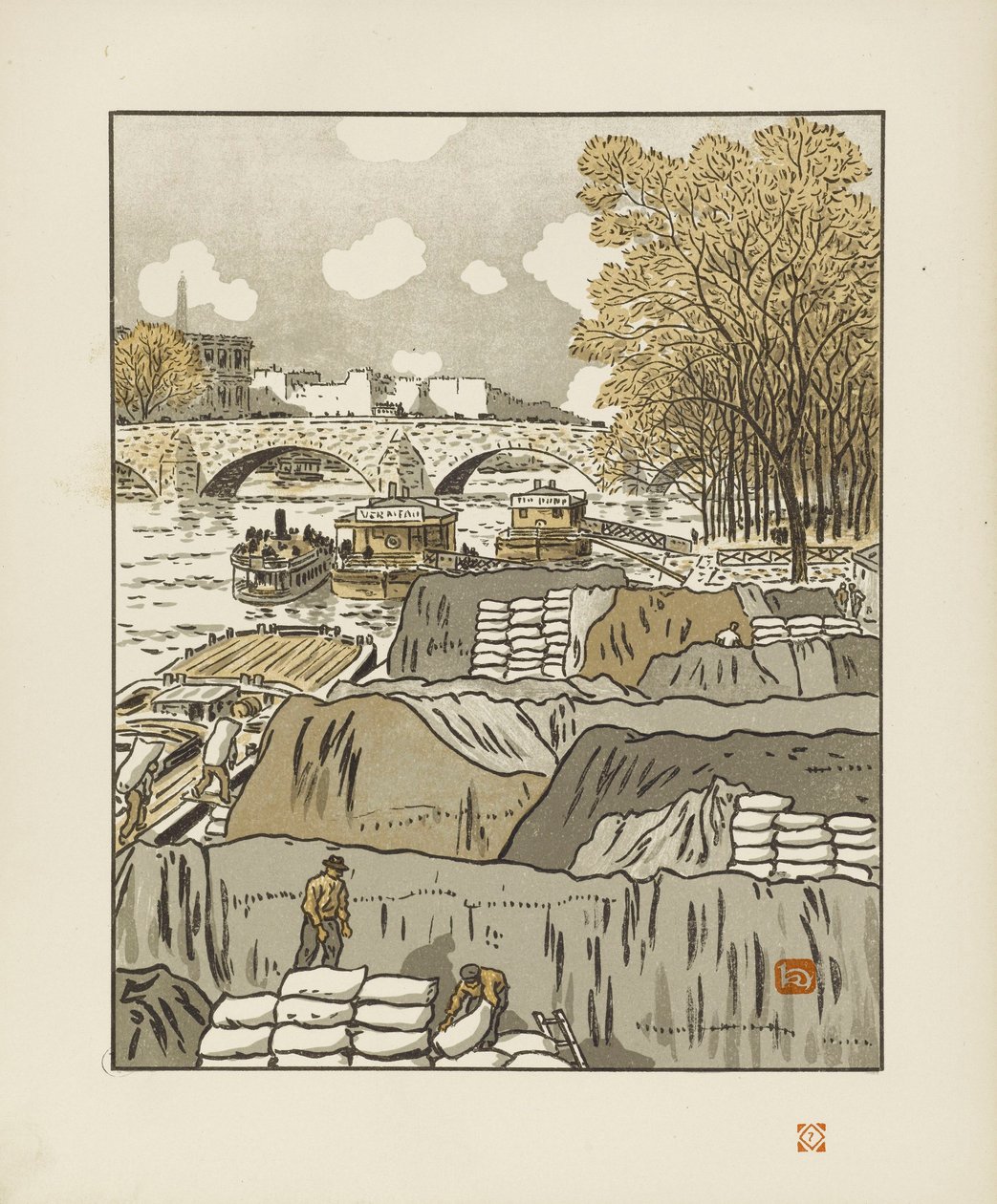 Från Pont des Saints-Pères [De trettiosex vyerna över Eiffeltornet] av Henri Rivière