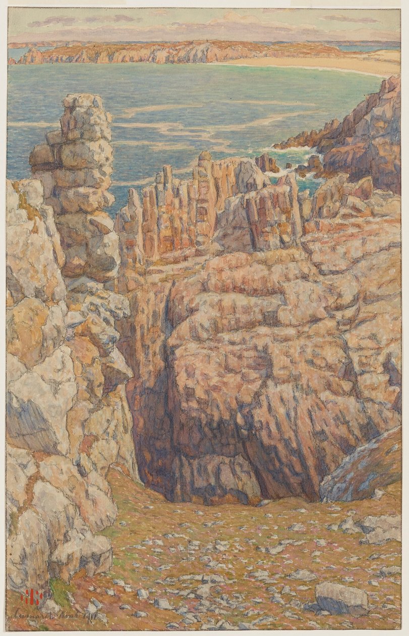 Klipporna vid Camaret av Henri Rivière