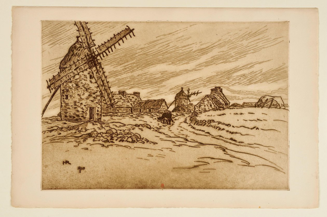 [Kvarnarna i La Palue] av Henri Rivière