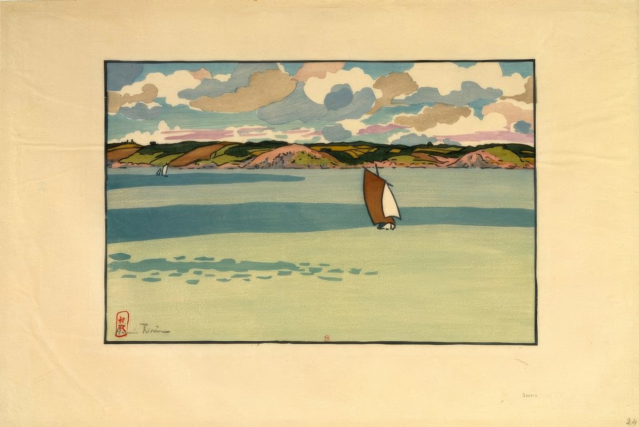 Båt, Fresnayebukten (Saint-Cast) av Henri Rivière