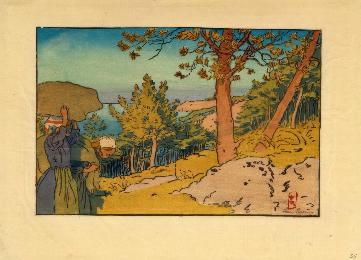 Pinjeskogar i Kermarie (Loguivy) av Henri Rivière