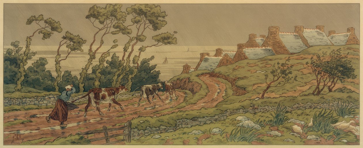 Regnregnet av Henri Rivière