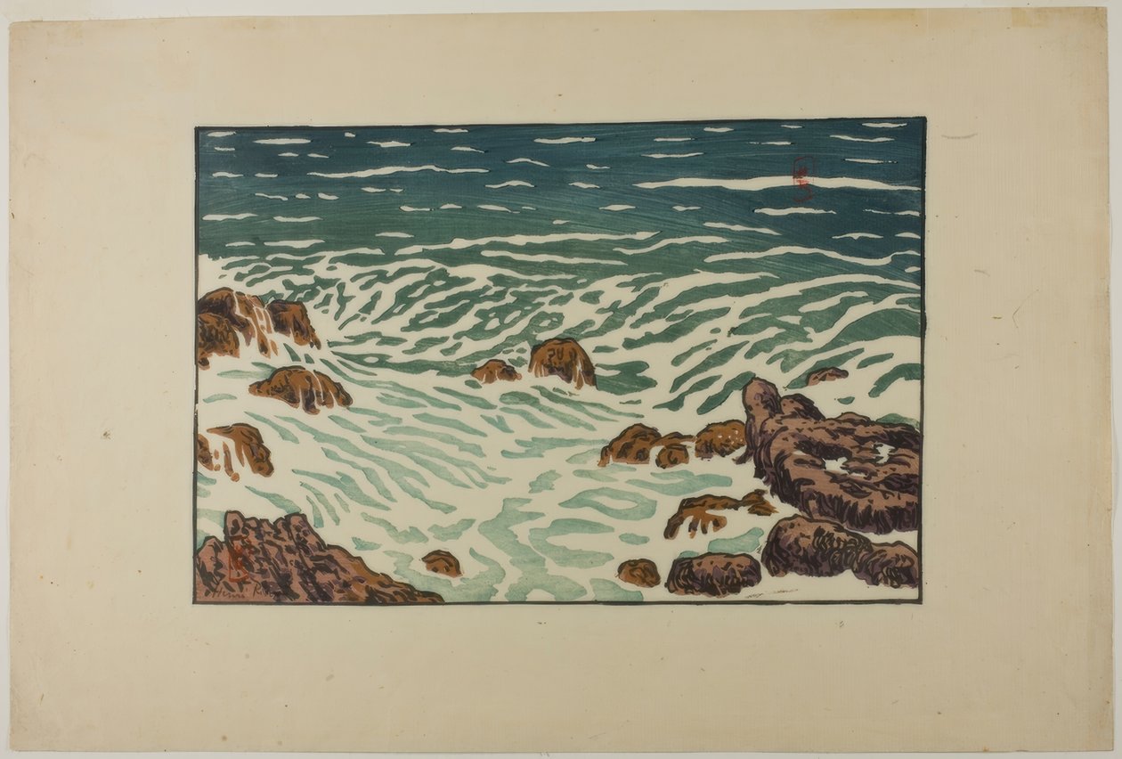 Liten våg som stiger, Pointe de la Haye av Henri Rivière