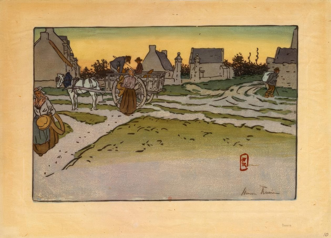 Brödtimme i Ville-Hue (Saint-Briac) av Henri Rivière