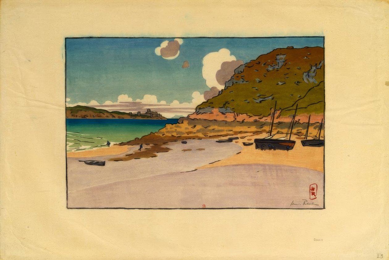 Châtelier och Fort La Latte (Saint-Cast) av Henri Rivière