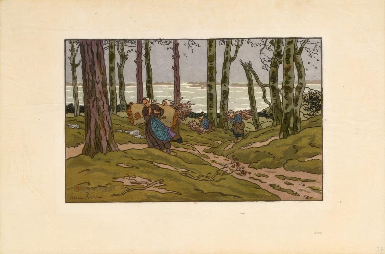 Efterdyningarna av stormen, Launaybukten (Loguivy) av Henri Rivière