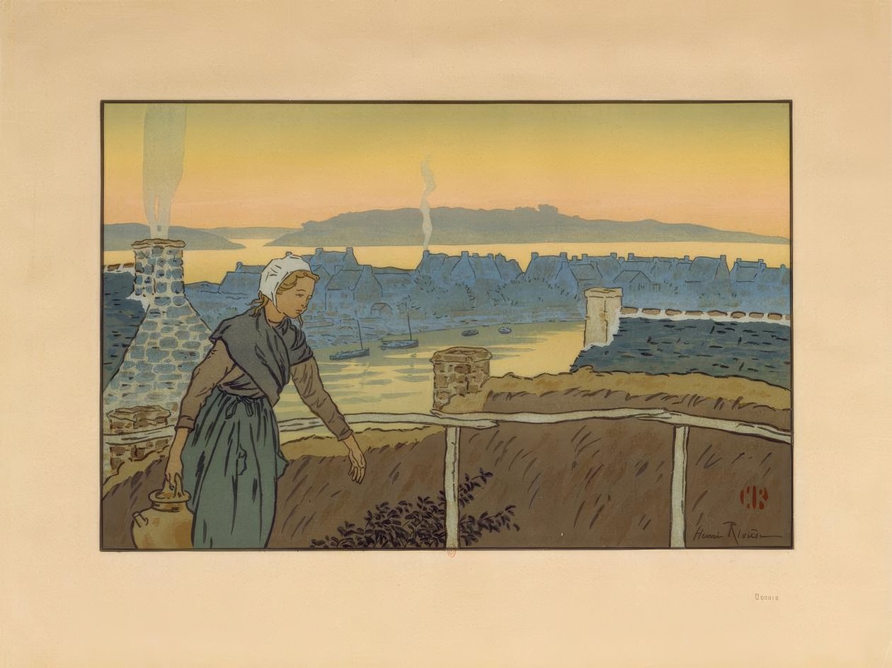 Loguivy på kvällen av Henri Rivière