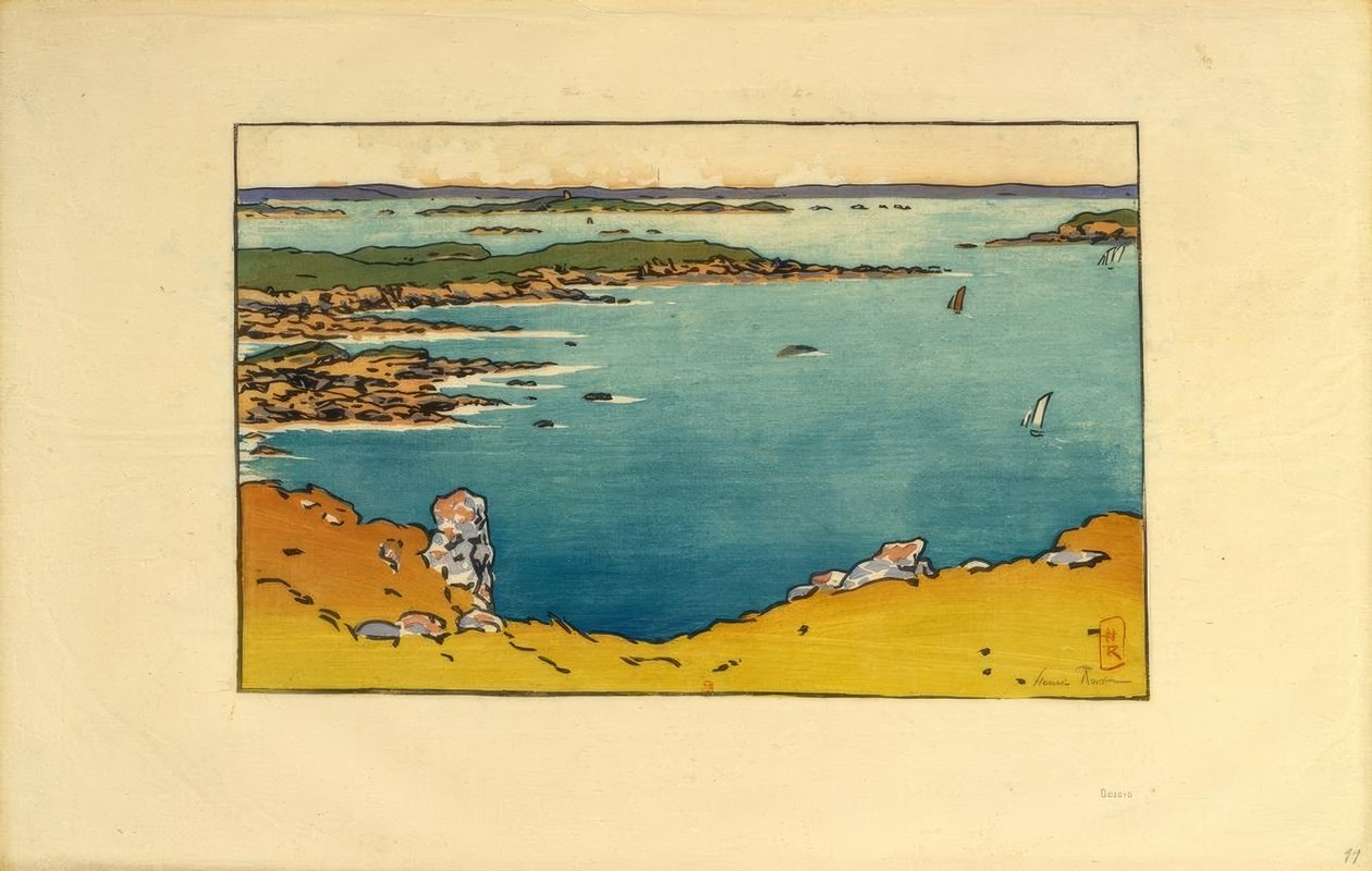 Pointe de la Haye sett från La Garde–Guérin (Saint-Briac) av Henri Rivière