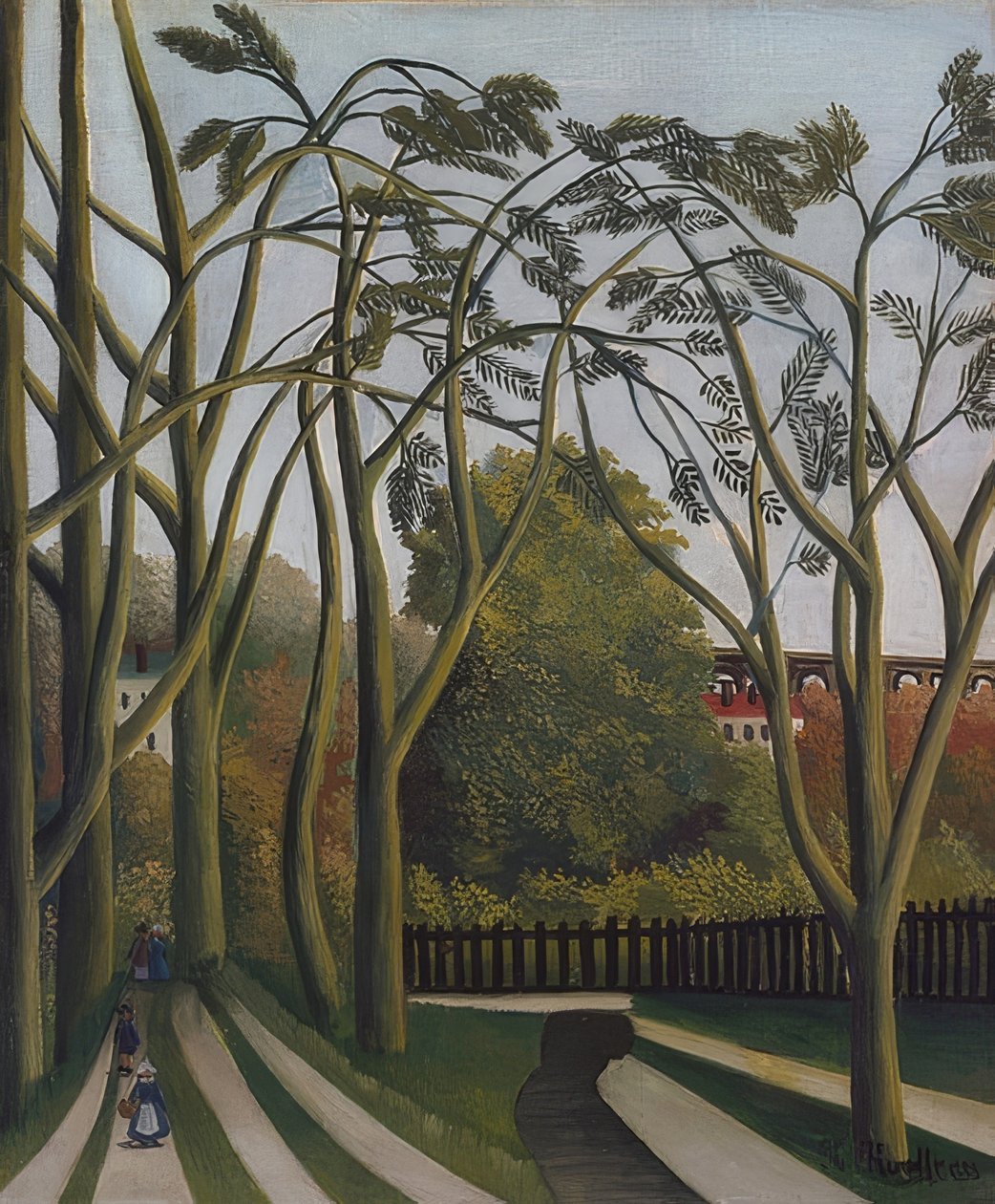 På stranden av Bièvre nära Bicêtre. Omkring 1908-09 av Henri Rousseau